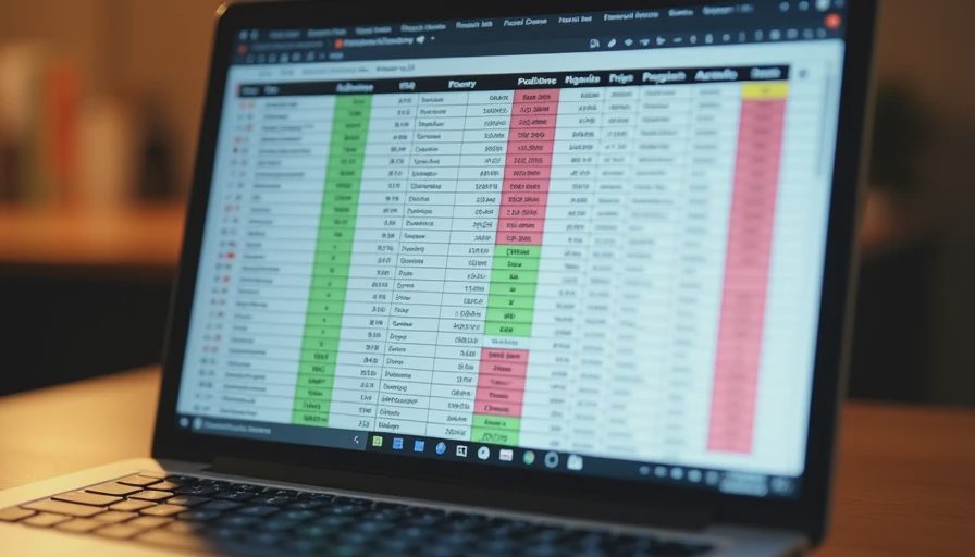 Spreadsheet tracking clothing purchases and actual wear data