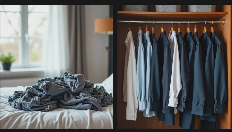 Before and after closet transformation after receiving feedback