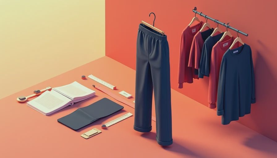Visual context for pants for a man