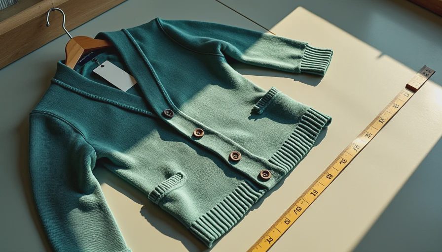 Visual context for mens cardigan