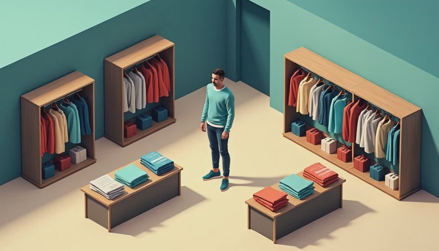 Illustration for mens sweater